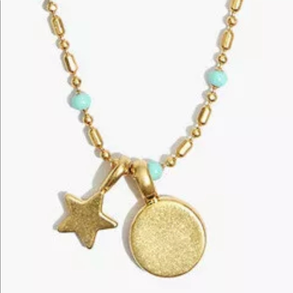 NWT Madewell Star Pendant Sky Blue Enamel beads.